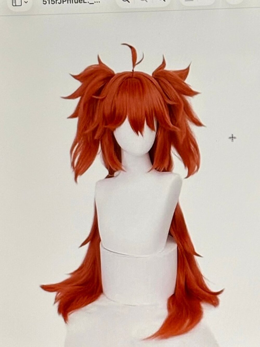 NWT Red  Double Ponytail Long Cosplay Wig Heat Resistant Synthetic Fiber Hair